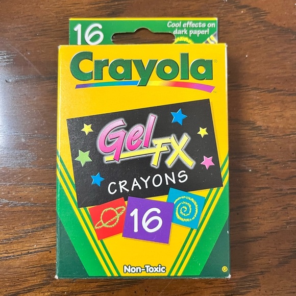 Crayola Crayons Gel Fx 16 Never Used Rare 2001 - Picture 1 of 3